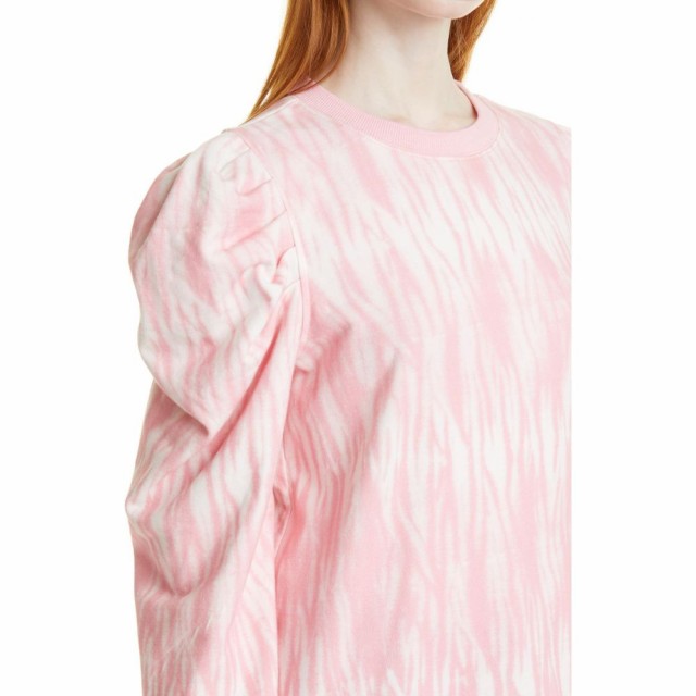 在庫あ好評 ニコルミラー Shibori Zebra Print Puff Sleeve Sweatshirt