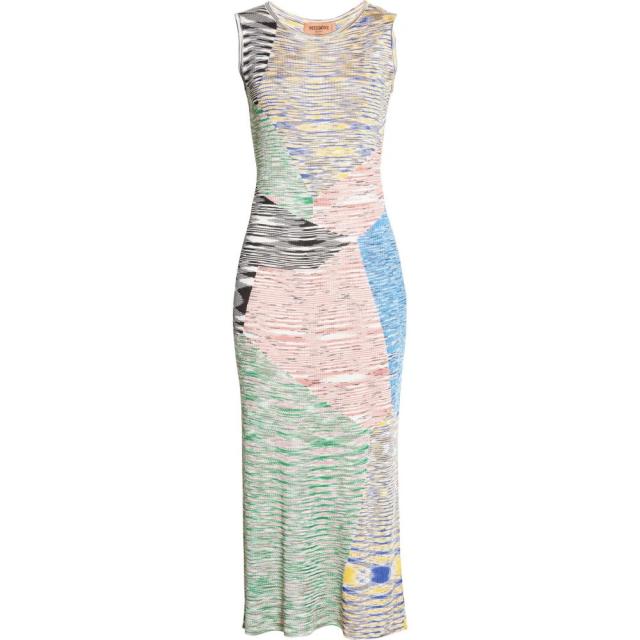 100 の保証 ミッソーニ Missoni レディース ワンピース ノースリーブ ワンピース ドレス Sleeveless Print Knit Long Dress
