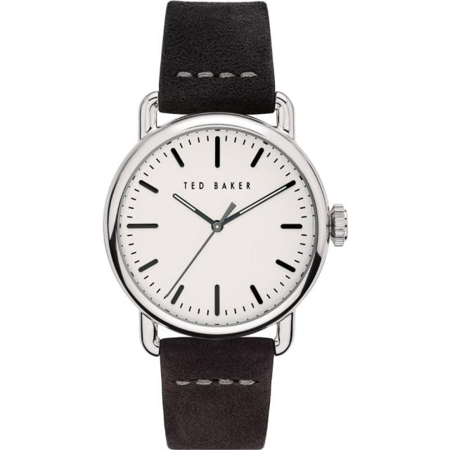 最新 テッドベーカー Ted Baker London メンズ 腕時計 Tomcooa Leather Watch 40mm Grey Strap White Silver