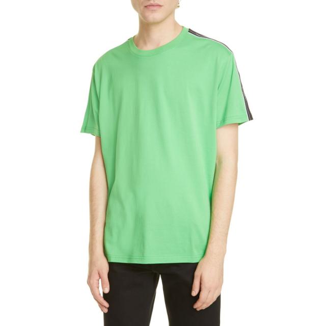 蔵 ジバンシー Givenchy メンズ Tシャツ トップス T Shirt Bright Logotape Green