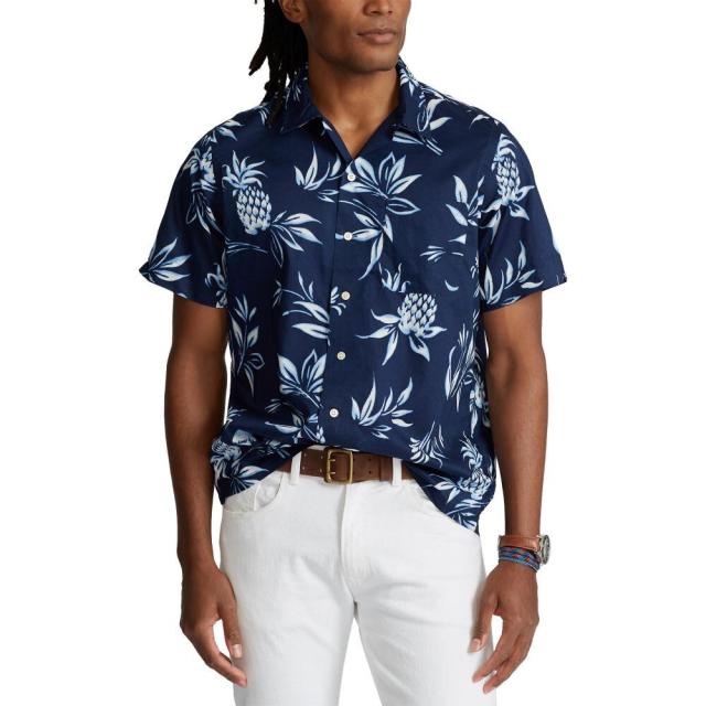 人気ブランドを ラルフ ローレン Polo Ralph Lauren メンズ 半袖シャツ トップス Short Sleeve Button Up Shirt Pineapple Hut Seal限定商品 Lamaduninatrattoria Com Br