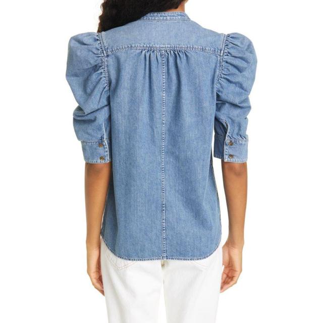 フェルマー フレーム Frame レディース ブラウス シャツ デニム トップス Gillian Denim Shirt Eugeniaの通販はau