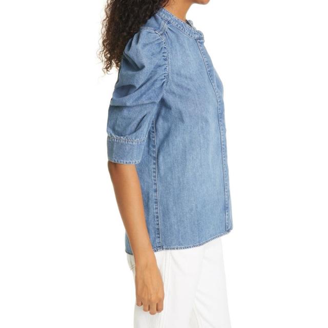 フェルマー フレーム Frame レディース ブラウス シャツ デニム トップス Gillian Denim Shirt Eugeniaの通販はau