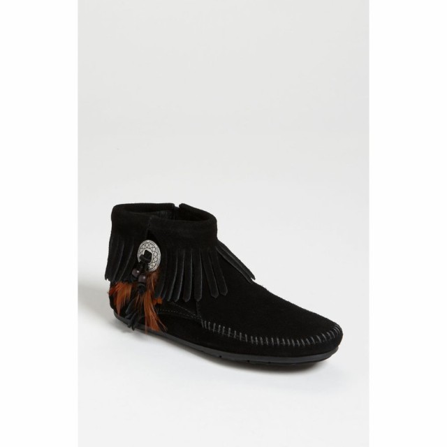 ファッションデザイナー ミネトンカ Minnetonka レディース スリッポン フラット コンチョ モカシン Concho Minnetonka シューズ レディース 靴 Concho Feather Moccasin Black ニシカスガイグン b Nphlondon Co Uk