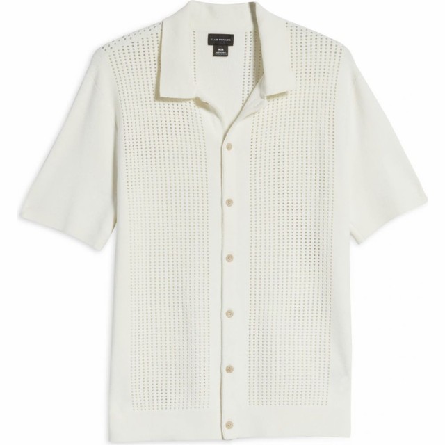 お得定番人気 クラブ Short Sleeve Button-Up Sweater Shirt Egretの通販はau PAY マーケット - フェルマート｜商品ロットナンバー：511705602 モナコ CLUB MONACO メンズ ニット・セーター トップス セール豊富な