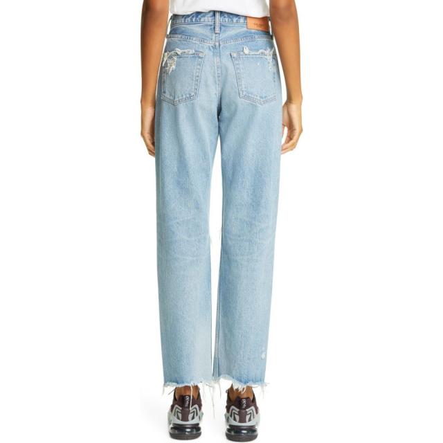 ります マウジー Moussy レディース ジーンズ デニム ダメージ加工 ボトムス パンツ Odessa Ripped Straight Leg Jeans Bluの通販はau Pay マーケット フェルマート 商品ロットナンバー サイズ