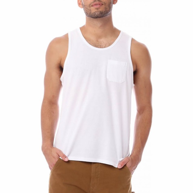 人気ブランド オルタナティヴ Alternative メンズ タンクトップ トップス Heritage Pocket Cotton Tank White Reactive 格安 Centroprofesorjuanbosch Com