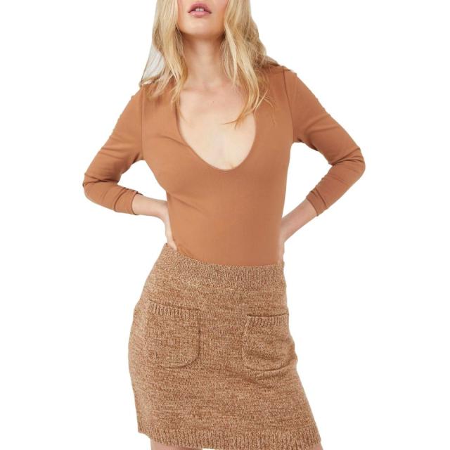 21超人気 フリーピープル Free People レディース ボディースーツ インナー 下着 Close Call Thong Bodysuit Cafe Au Lait 高級感 Www Socattkenya Org