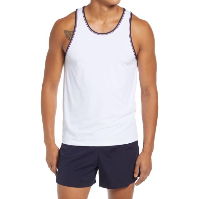 定番人気 ローヌ Rhone メンズ タンクトップ トップス Reign Retro Performance Tank Bright White 限定製作 Www Endocenter Com Ua