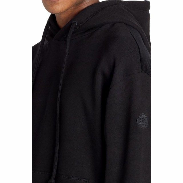 わない⒱ モンクレール Maglia Con Cappuccio Logo Hooded Sweatshirt Blackの通販はau PAY