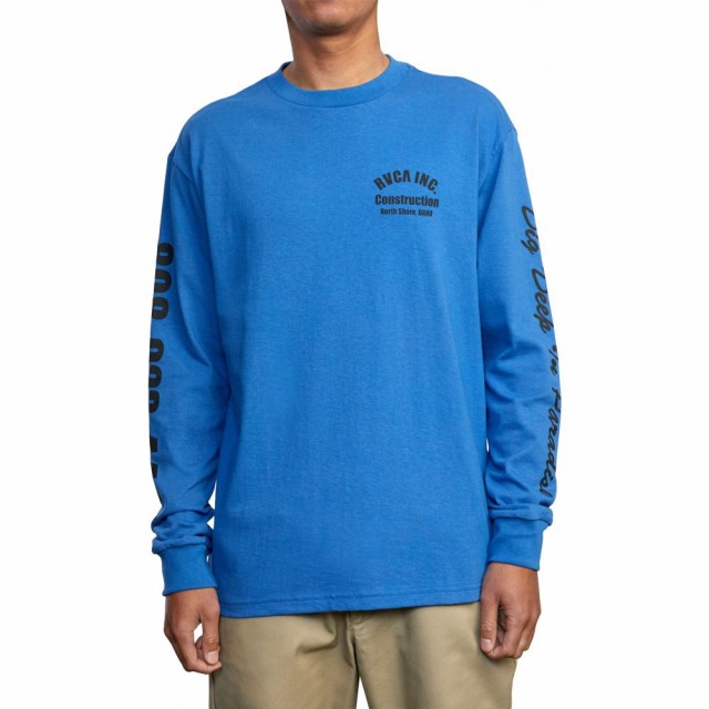 激安の ルーカ Rvca メンズ 長袖tシャツ トップス Dig Deep Long Sleeve Graphic Tee Cobalt 新発売の Arnabmobility Com