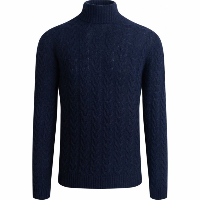 安いそれに目立つ ブガッチ Bugatchi メンズ ニット セーター ケーブルニット タートルネック トップス Cable Knit Turtleneck Sweater Navy 値引 Carpetcleanse Net