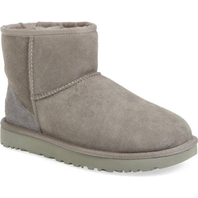 人気商品再入荷 アグ Ugg レディース ブーツ シューズ 靴 Classic Mini Ii Genuine Shearling Lined Boot Grey Suede 希少 大人気 Csscksu Com