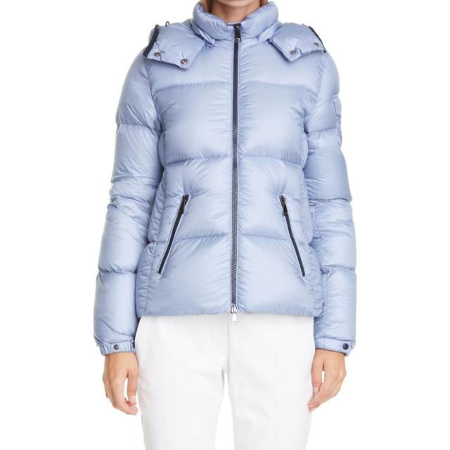 希少 モンクレール Moncler レディース ダウン 中綿ジャケット フード アウター Fourmi Water Resistant Hooded Down Puffer Coat Medium Blu 正規販売店 Grammo Org