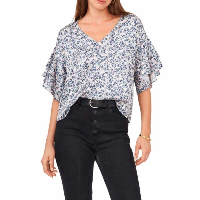 海外お取寄せ商 ヴィンス カムート VINCE CAMUTO レディース トップス Floral Ditsy Tiered Ruffle Sleeve Top Fresh Pink 海外お取寄せ商 ヴィンス カムート VINCE CAMUTO レディース トップス Floral Ditsy Tiered Ruffle Sleeve Top Fresh Pink