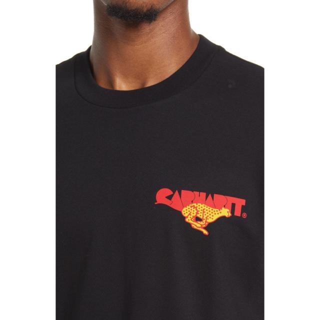 72時間限定タイムセール カーハート Carhartt Work In Progress メンズ Tシャツ トップス Runner Graphic Tee Black 最高の Syber Technology Com