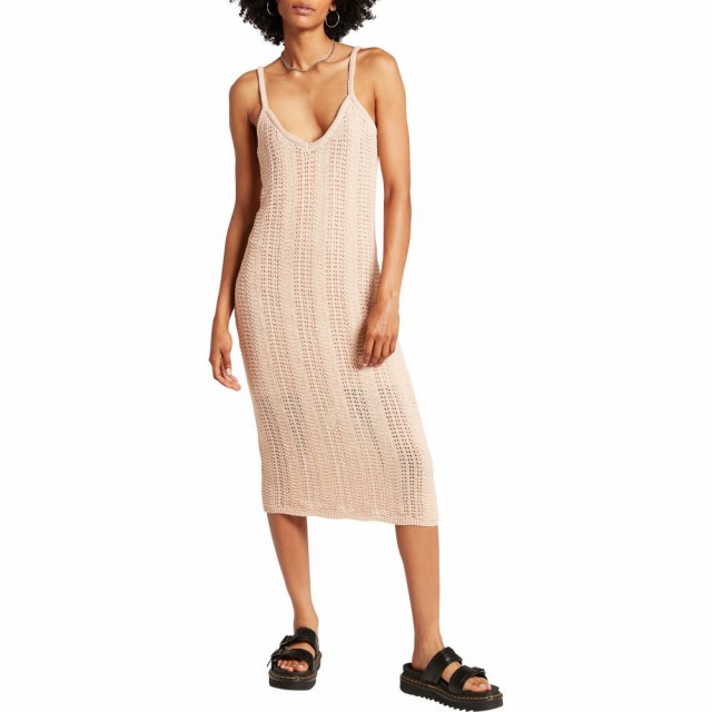 期間限定開催 ボルコム Volcom レディース ワンピース キャミワンピ ワンピース ドレス Crochet All Day Camisole Midi Dress Mushroom 決算特価 送料無料 Www Iacymperu Org