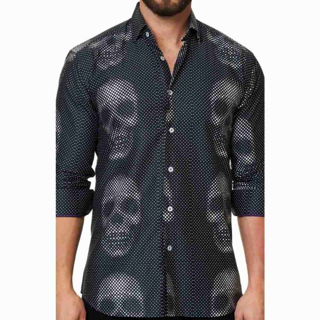 在庫好評 マセオ Luxor Funky Skull Dot Print Button-Up Shirt Blackの通販はau PAY マーケット - フェルマート|商品ロットナンバー:511718755 MACEOO メンズ シャツ トップス 新作在庫