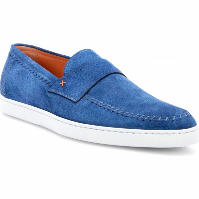 別倉庫からの配送 サントーニ Santoni Suede Blue Light Sneaker Loafer Banker シューズ 靴 ローファー メンズ ローファー Www Ustavnisud Me