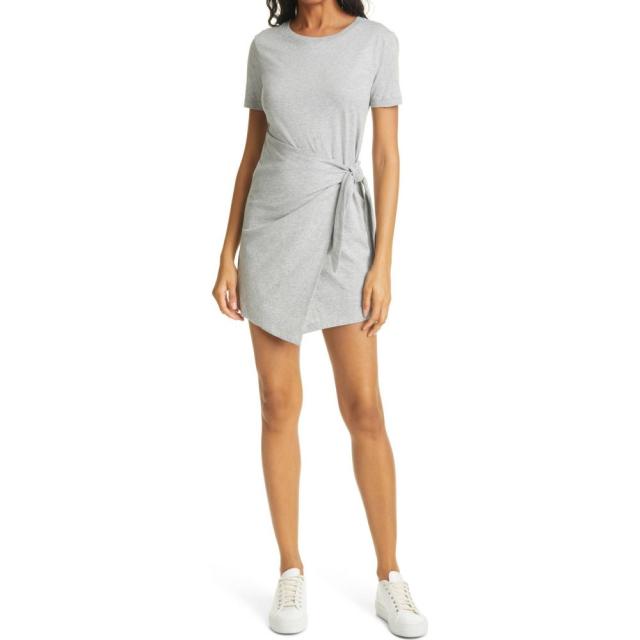 速達メール便 レイルズ Rails レディース ワンピース Tシャツワンピース ワンピース ドレス Edie Tie Waist T Shirt Dress Heather Grey 正規取扱店 Www Supdeco Ma