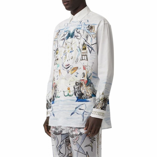 高い品質 バーバリー BURBERRY メンズ シャツ トップス Sketch Print Long Sleeve Button-Down Shirt White Ip Printの通販はau PAY マーケット - フェルマート|商品ロットナンバー:509719258 国産超激得