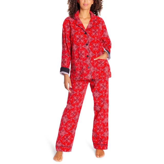 21福袋 ピー ジェイ サルベージ Pj Salvage レディース パジャマ 上下セット ヘッドバンド インナー 下着 Flannel Pajamas With Headband True 人気カラー再販 Paradisiahotel Bj