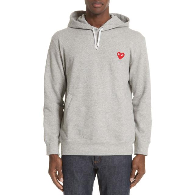 comme des garcons grey hoodie