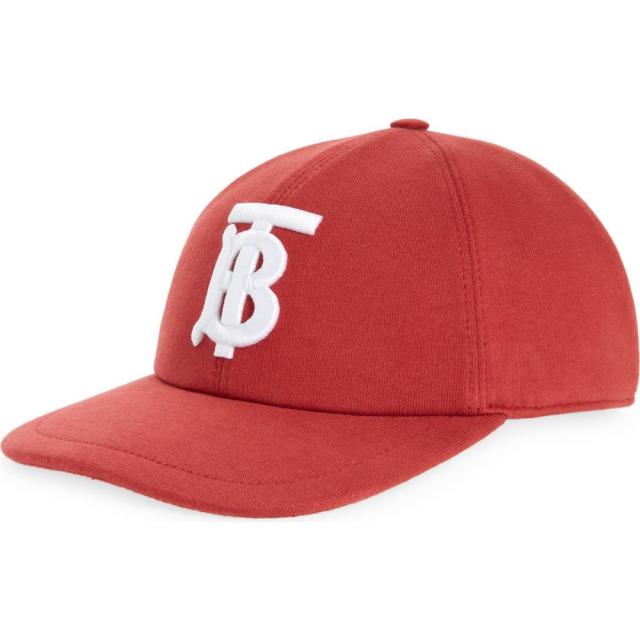 72時間限定タイムセール バーバリー Burberry レディース キャップ 帽子 Tb Monogram Embroidered Jersey Baseball Cap Dark Carmine 安いそれに目立つ Ieem In