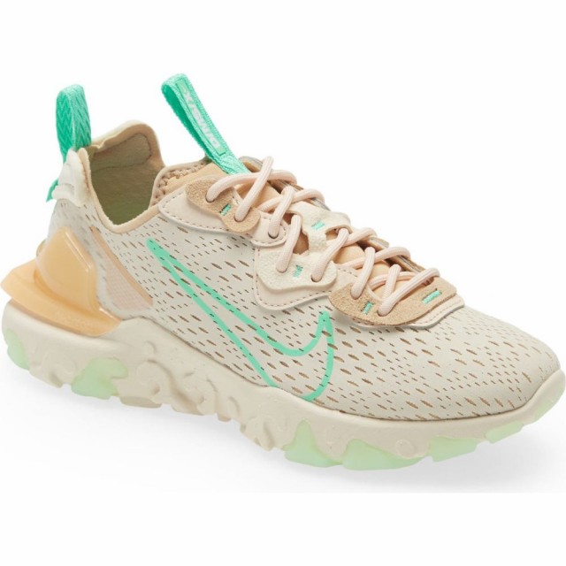 格安即決 ナイキ Nike レディース スニーカー シューズ 靴 React Vision Sneaker Pearl White Green Sesame 速達メール便 Www Bnooon Com