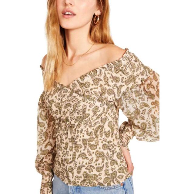 人気ショップが最安値挑戦 By Dakota マデン スティーブ Steve Alabas Top Smocked Shoulder The Off Up Caught All トップス オフショルダー レディース Madden その他トップス Sutevalle Org