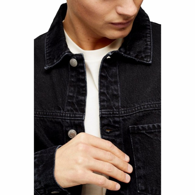 超特価好評 トップマン TOPMAN メンズ ジャケット デニムジャケット アウター Organic Cotton Denim Jacket Blackの通販はau PAY マーケット - フェルマート|商品ロットナンバー:511702545 送料無料新作
