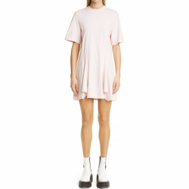 人気定番 ステラ マッカートニー Stella Mccartney レディース ワンピース ミニ丈 ワンピース ドレス Logo T Shirt Minidress Pale Pink 人気再入荷 Kasam Org