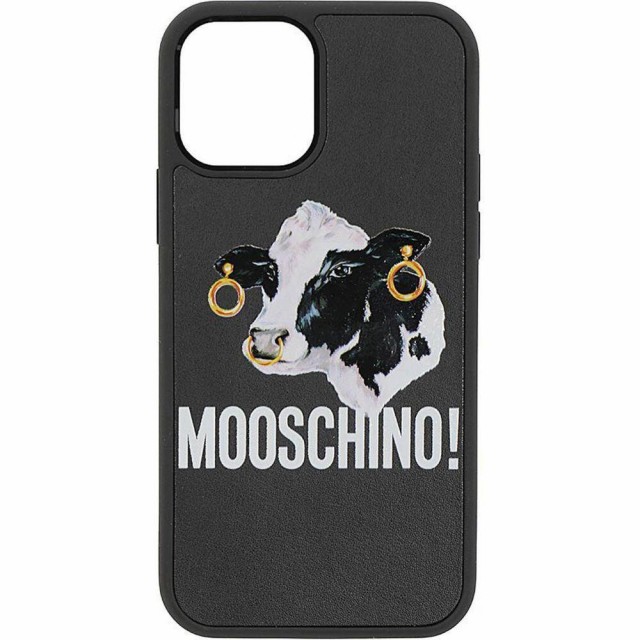 新品 Max Pro 12 Iphone Print Cow Iphoneケース ユニセックス Moschino モスキーノ Case Black Print Fantasy スマホケース