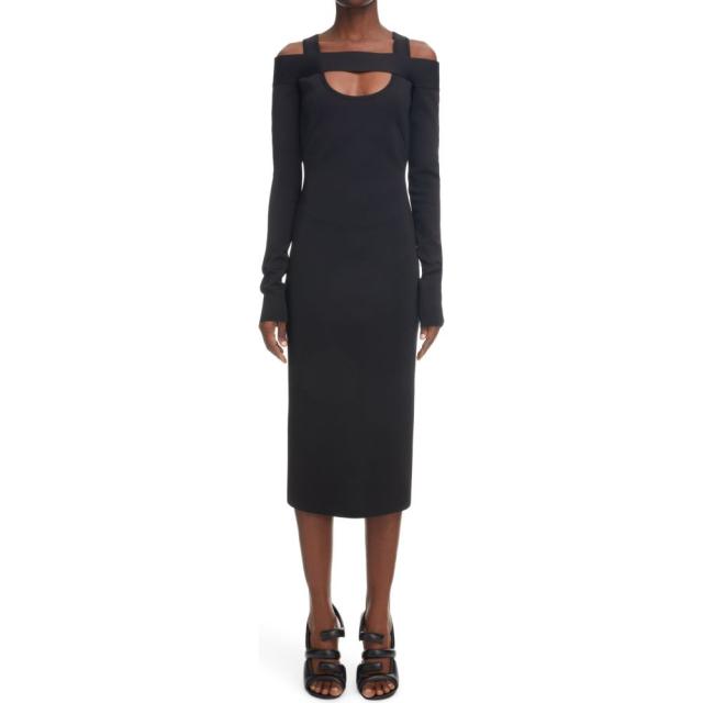 驚きの値段 ジバンシー Givenchy レディース ワンピース ワンピース ドレス Cold Shoulder Long Sleeve Dress Black 人気第1位 Grammo Org