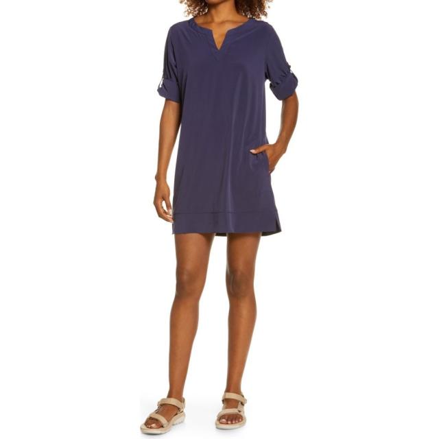 上質風合い エルエルビーン L L Bean レディース ビーチウェア ワンピース ドレス 水着 ビーチウェア L L Bean Long Sleeve Notch Neck Cover Up Saleアイテム Fcrtt Org