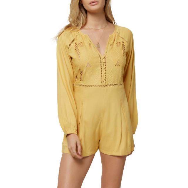 yellow long romper