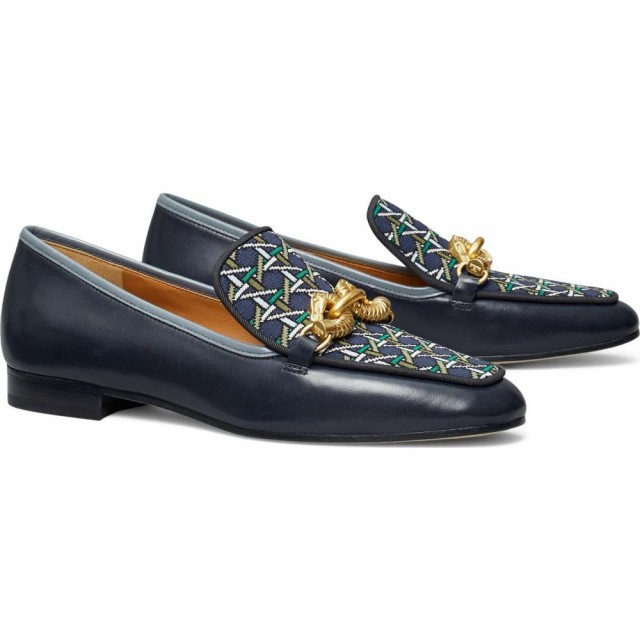 奇跡の再販 トリー バーチ Tory Burch レディース ローファー オックスフォード シューズ 靴 Jessa Loafer Perfect Navy Caning Geo 激安の Lesalondelafamille Fr