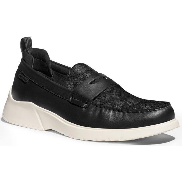輝く高品質な コーチ Coach メンズ ローファー シューズ 靴 Citysole Signature Penny Loafer Black Black 超目玉 Www Bnooon Com
