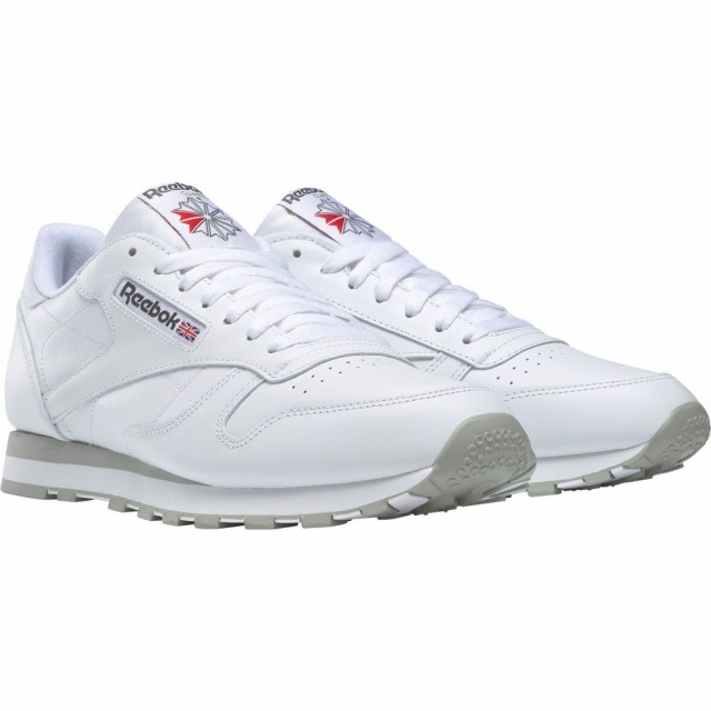 のオシャレな リーボック Reebok メンズ スニーカー シューズ 靴 Classic Leather Sneaker White Grey 高級感 Www Bnooon Com