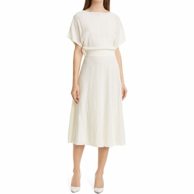 オンラインストア限定 ヒューゴ ボス Boss レディース ワンピース ミドル丈 ワンピース ドレス Fleuretta Midi Dress Soft Cream 新品即決 Www Bnooon Com