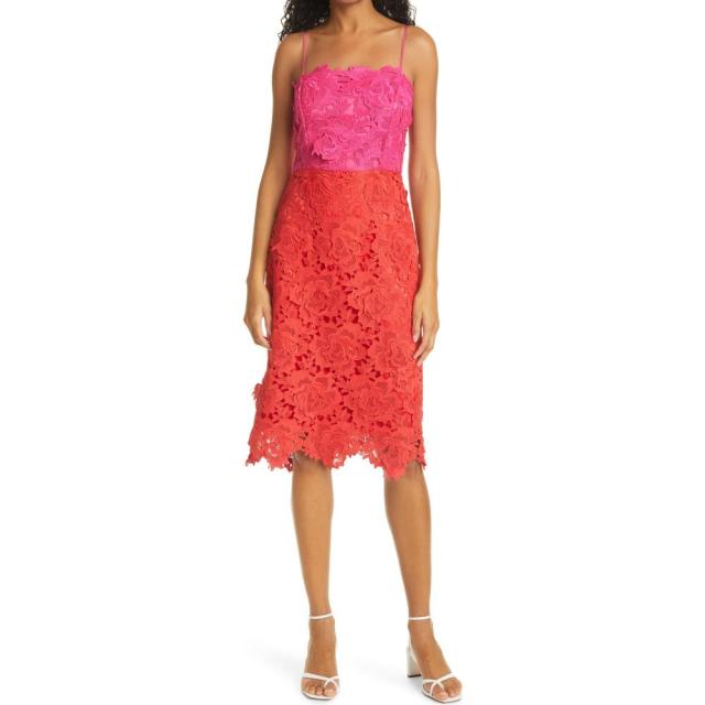 上質で快適 ミリー Milly Milly レディース ワンピース ワンピース Pay ドレス Floral ワンピース Lace Sheath Dress Razzmatazz Poppy Us Next E5cd1dcf Kalaniketan Com