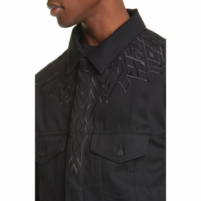 マルセロバーロン Marcelo Burlon メンズ ジャケット 中古 Gジャン Jacket Denim Wing アウター Black Embroidered