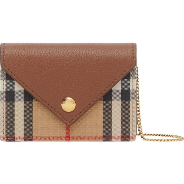ランキング1位獲得 バーバリー Burberry レディース カードケース 名刺入れ Vintage Check And Leather Card Case With Detachable Strap Tan Sale 送料無料 Theblindtigerslidell Com