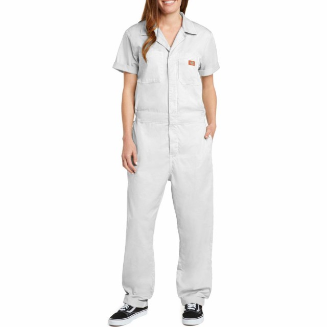 最安 ディッキーズ Dickies レディース オールインワン ジャンプスーツ ワンピース ドレス Workwear Jumpsuit White セール開催中 Grupovegadiaz Com