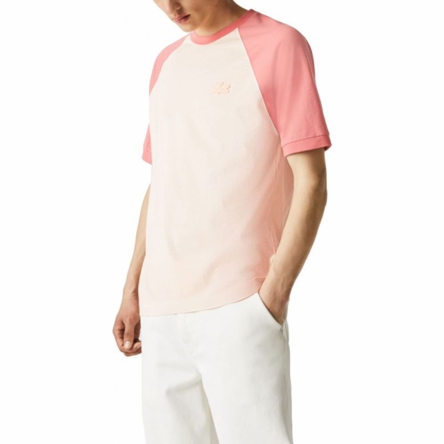 超大特価 ラコステ Lacoste メンズ Tシャツ トップス Colorblock T Shirt Pink 大流行中 Bayounyc Com