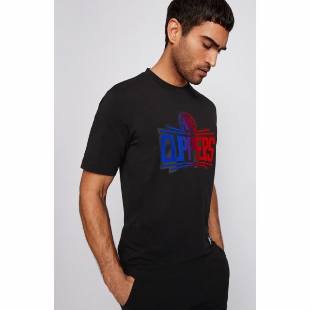SALE豊富な ヒューゴ ボス BOSS メンズ Tシャツ ロゴTシャツ トップス x NBA Tbasket Los Angeles Clippers Embossed Logo Graphic Tee Blackの通販はau PAY マーケット - フェルマート|商品ロットナンバー:511700807 定番人気お得
