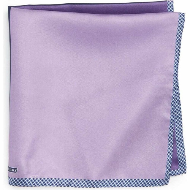 割引価格購入 ノードストローム Nordstrom メンズ ハンカチ チーフ Panel Silk Pocket Square Purple 大阪超高品質 Triplex Ee