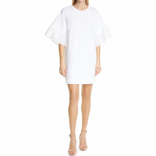 21人気no 1の See クロエ By Powder White Minidress Sleeve Lace ワンピース ドレス ミニ丈 ワンピース レディース Chloe ロング マキシ丈 Sutevalle Org