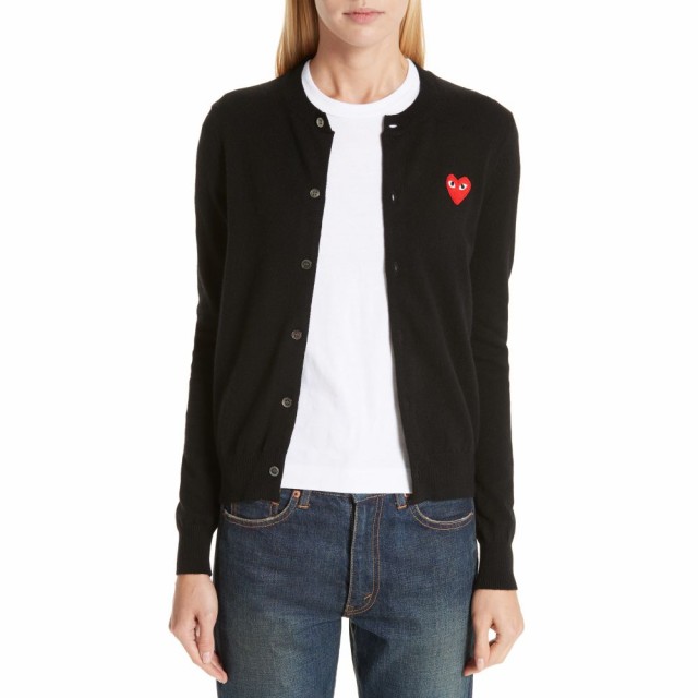 コム デ ギャルソン Comme Des Garcons レディース カーディガン トップス Play Wool Cardigan Blackの通販はau Pay マーケット フェルマート 商品ロットナンバー