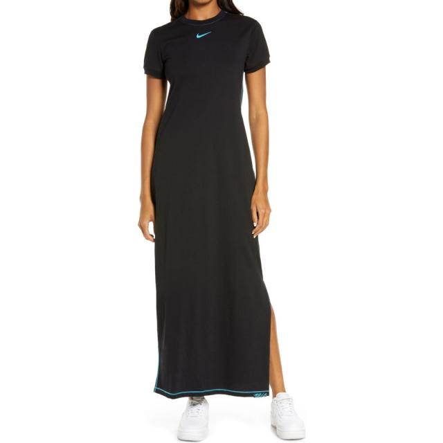 高い素材 ナイキ Nike レディース ワンピース マキシ丈 マーケット ワンピース ドレス Sportswear Black Chlorine Icon マキシ丈 Clash Maxi Dress Black Chlorine Blue Yパック Ef8081ec Eduonline Az